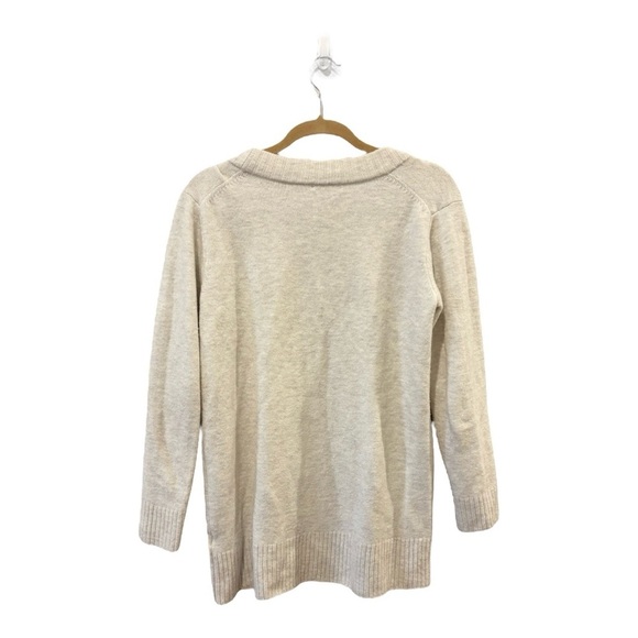 Athleta Westwood Sweater in Cream Merino Wool Blend Size Medium - Picture 4 of 7